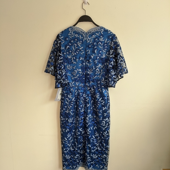 New JS Collections embroidered floral midi dress - Picture 8 of 15